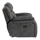 Madrona Hill Gray Glider Reclining Chair by Homelegance at Eve Furniture