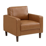 Malcolm Brown Faux Leather Chair by Homelegance at Eve Furniture