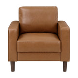 Malcolm Brown Faux Leather Chair by Homelegance at Eve Furniture