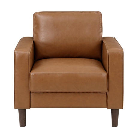 Malcolm Brown Faux Leather Chair by Homelegance at Eve Furniture
