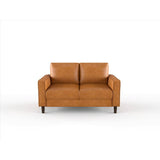 Malcolm Brown Faux Leather Loveseat by Homelegance at Eve Furniture