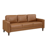 Malcolm Brown Faux Leather Sofa by Homelegance at Eve Furniture