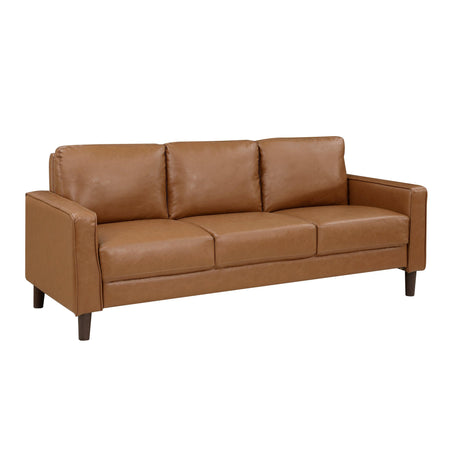 Malcolm Brown Faux Leather Sofa by Homelegance at Eve Furniture