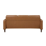 Malcolm Brown Faux Leather Sofa by Homelegance at Eve Furniture
