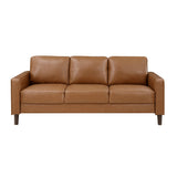 Malcolm Brown Faux Leather Sofa by Homelegance at Eve Furniture