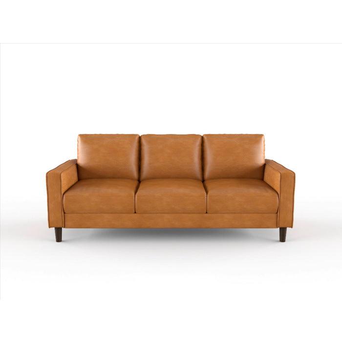 Malcolm Brown Faux Leather Sofa by Homelegance at Eve Furniture