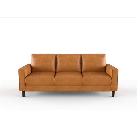 Malcolm Brown Faux Leather Sofa by Homelegance at Eve Furniture