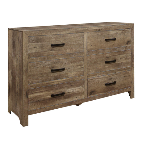 Mandan Weathered Pine Dresser by Homelegance at Eve Furniture