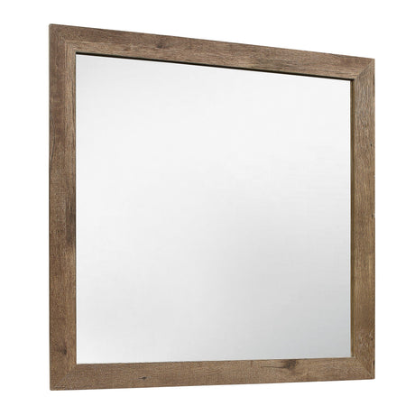 Mandan Weathered Pine Mirror (Mirror Only) by Homelegance at Eve Furniture