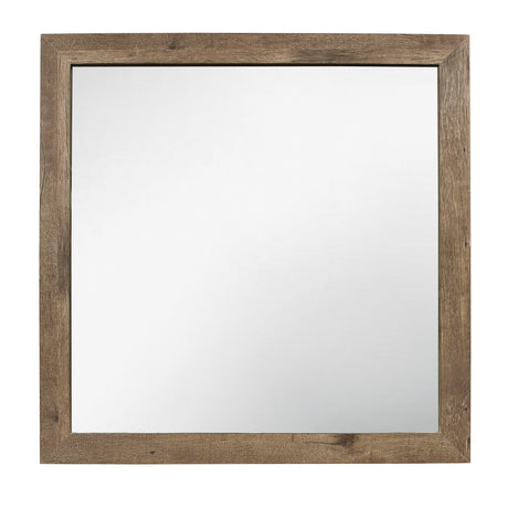 Mandan Weathered Pine Mirror (Mirror Only) by Homelegance at Eve Furniture