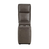 Maroni Dark Brown Leather 6-Piece Modular Power Reclining Sectional by Homelegance at Eve Furniture