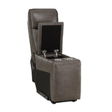 Maroni Dark Brown Leather 6-Piece Modular Power Reclining Sectional by Homelegance at Eve Furniture