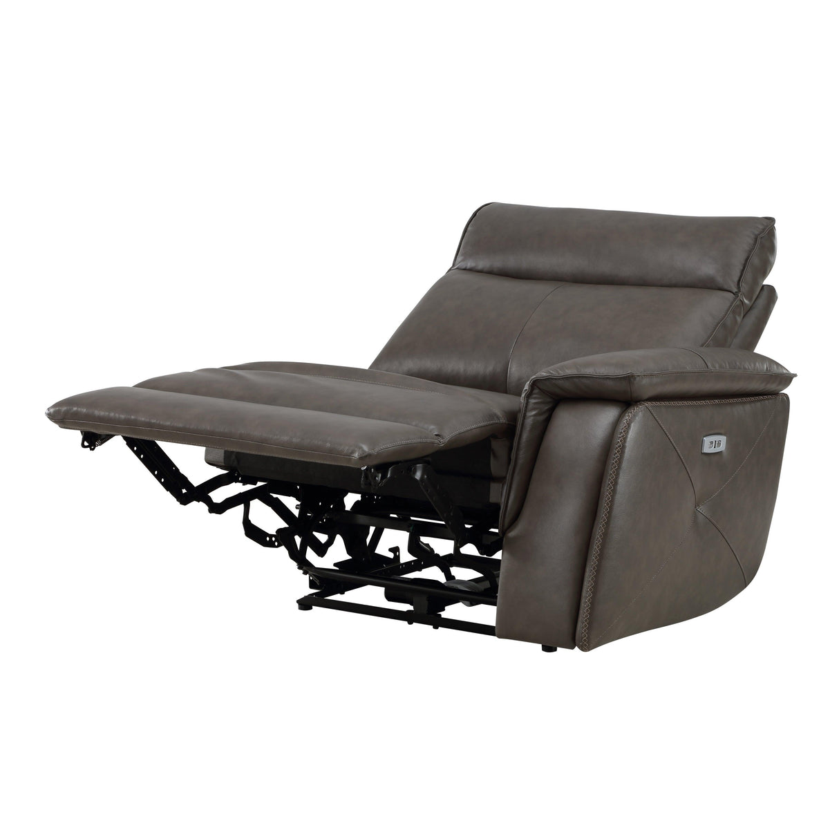 Maroni Dark Brown Leather 6-Piece Modular Power Reclining Sectional by Homelegance at Eve Furniture