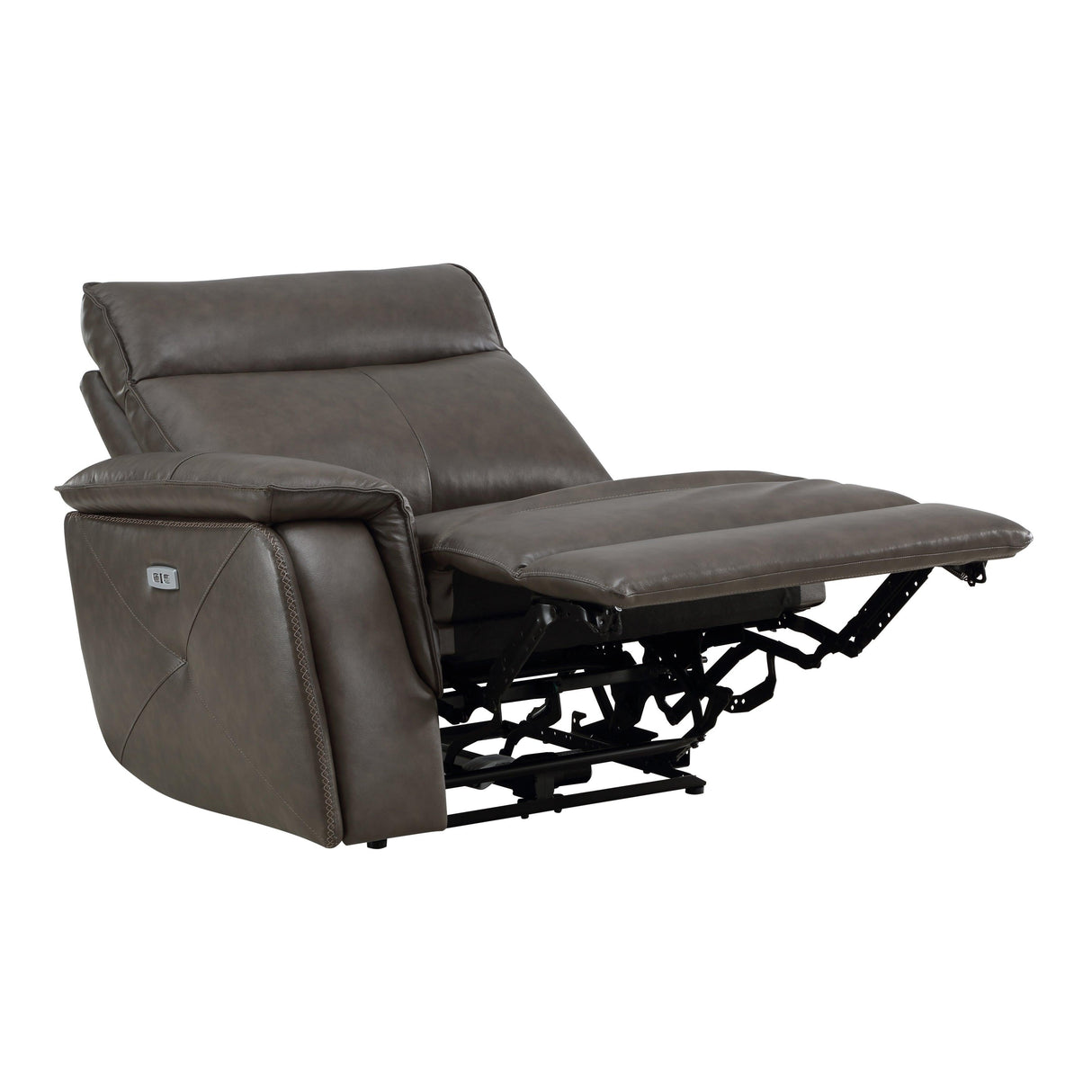 Maroni Dark Brown Leather 6-Piece Modular Power Reclining Sectional by Homelegance at Eve Furniture