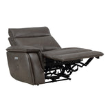 Maroni Dark Brown Leather 6-Piece Modular Power Reclining Sectional by Homelegance at Eve Furniture