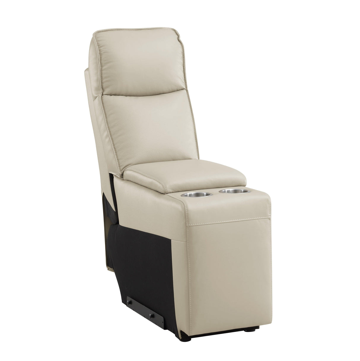 Maroni Taupe Leather 6-Piece Modular Power Reclining Sectional by Homelegance at Eve Furniture