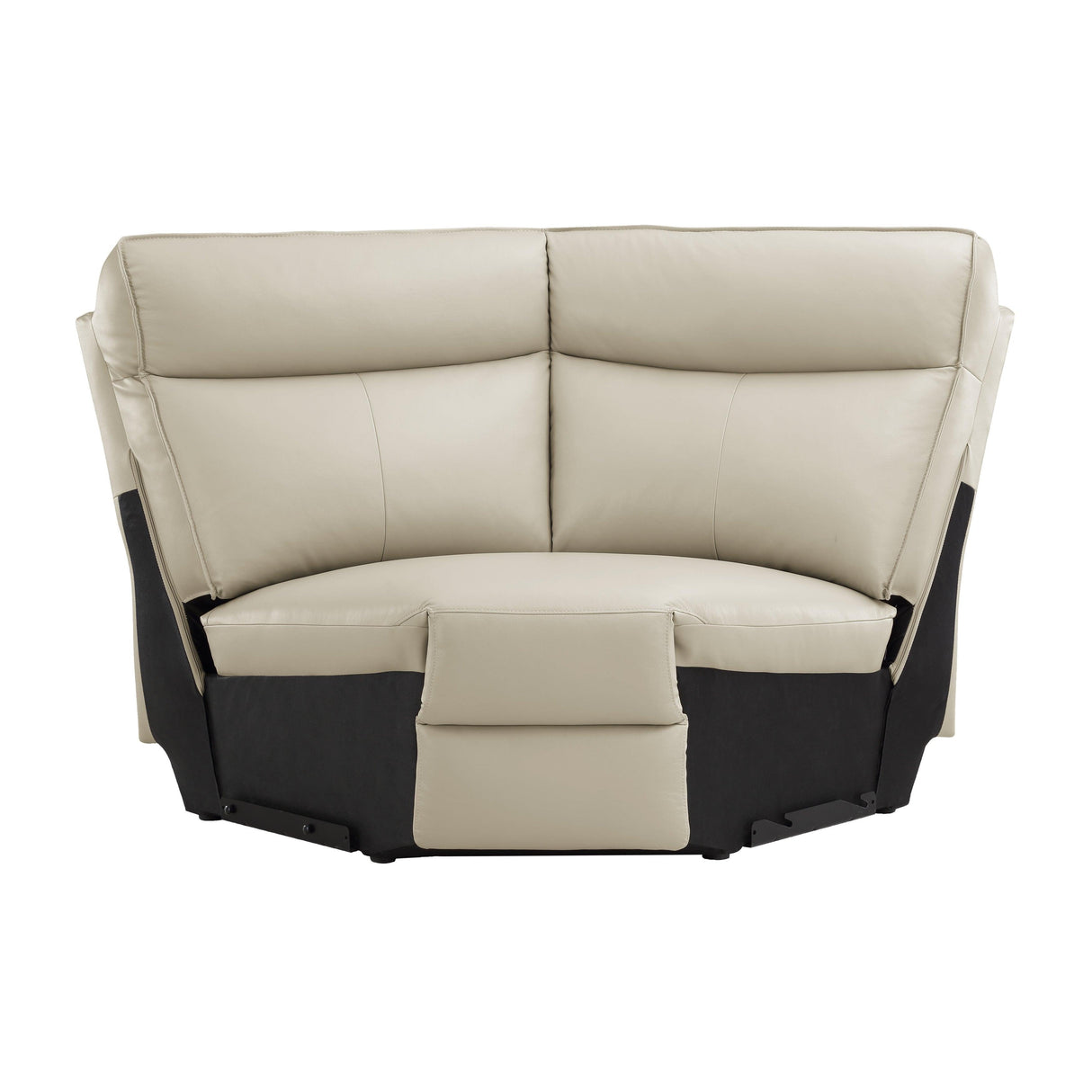 Maroni Taupe Leather 6-Piece Modular Power Reclining Sectional by Homelegance at Eve Furniture