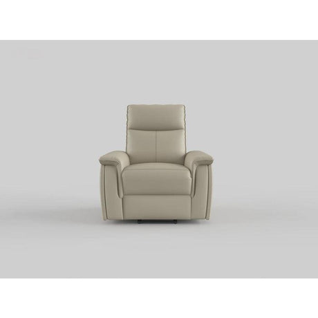 Maroni Taupe Leather Power Reclining Chair by Homelegance at Eve Furniture