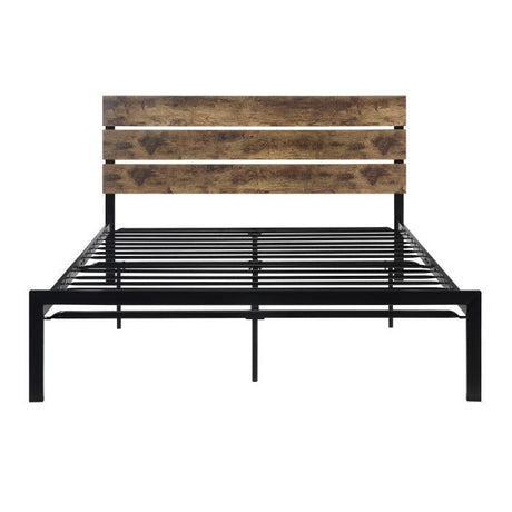 Marshall Brown Metal and Wood Full Panel Bed by Homelegance at Eve Furniture