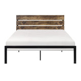 Marshall Brown Metal and Wood Queen Panel Bed by Homelegance at Eve Furniture