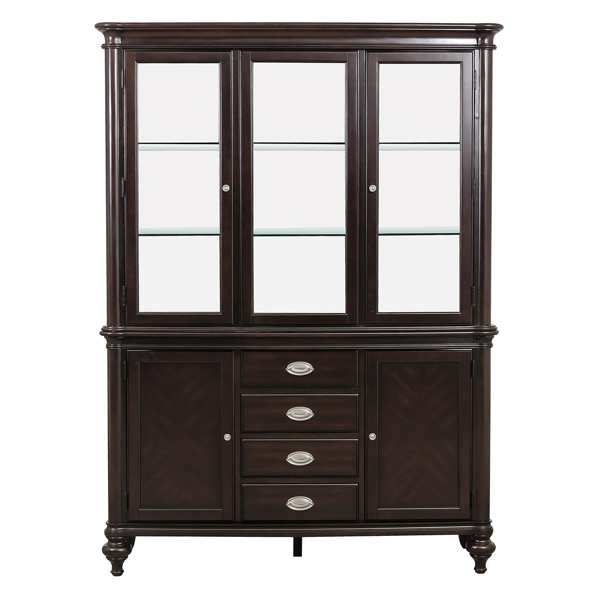 Marston Dark Cherry Buffet & Hutch by Homelegance at Eve Furniture