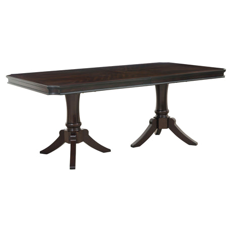 Marston Dark Cherry Extendable Dining Table by Homelegance at Eve Furniture