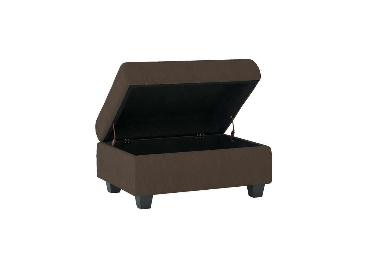 Maston Chocolate Ottoman by Homelegance at Eve Furniture