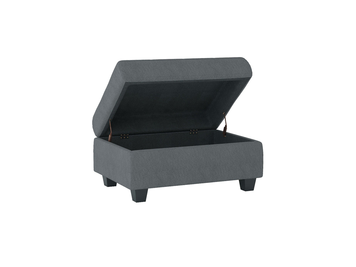 Maston Dark Gray Ottoman by Homelegance at Eve Furniture