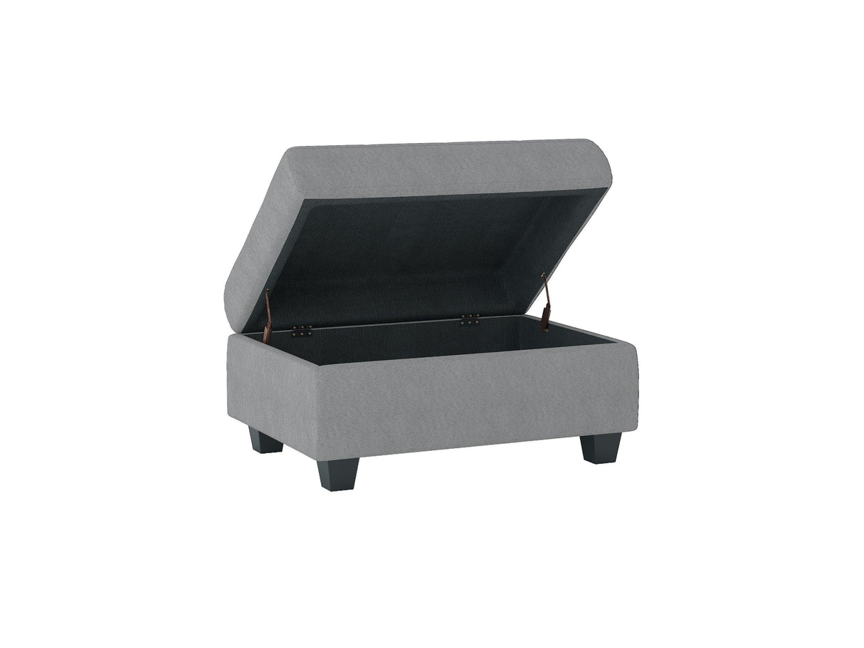 Maston Light Gray Ottoman by Homelegance at Eve Furniture