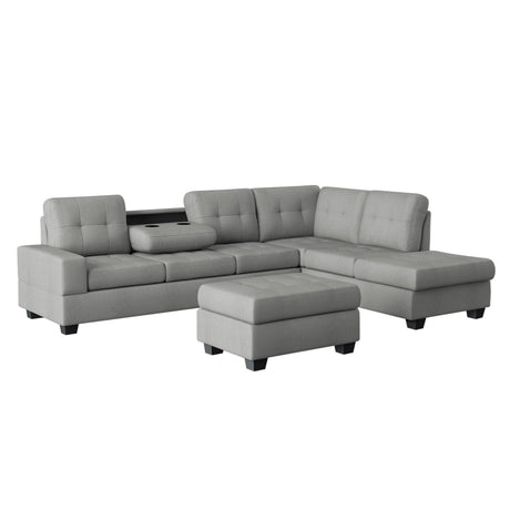 Maston Light Gray Reversible Sectional by Homelegance at Eve Furniture
