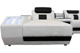 Matrix White/Black Italian Leather Sectional by New Era Innovations at Eve Furniture
