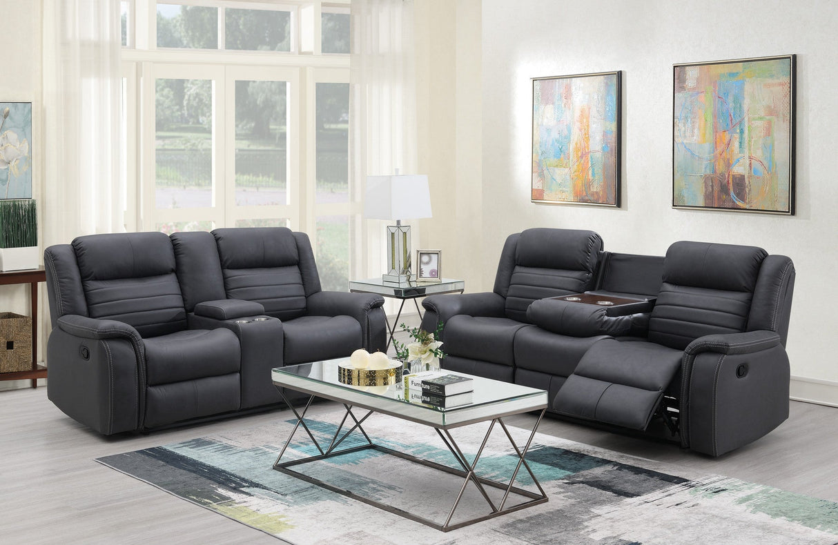 Max Grey 3-Piece Reclining Living Room Set by New Era Innovations at Eve Furniture