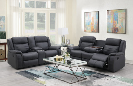 Max Grey 3-Piece Reclining Living Room Set by New Era Innovations at Eve Furniture