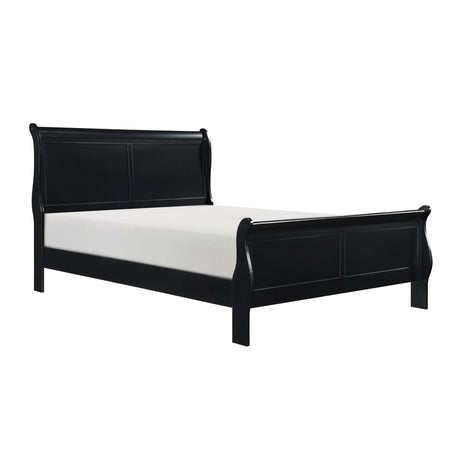 Mayville Black King Sleigh Bed by Homelegance at Eve Furniture