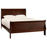 Mayville Brown Cherry Sleigh Bedroom Set by Homelegance at Eve Furniture