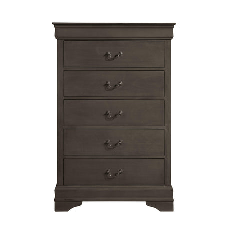 Mayville Stained Gray Sleigh Bedroom Set by Homelegance at Eve Furniture