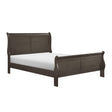 Mayville Stained Gray Twin Sleigh Bed by Homelegance at Eve Furniture
