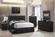 Midnight Black Platform Bedroom Set by New Era Innovations at Eve Furniture