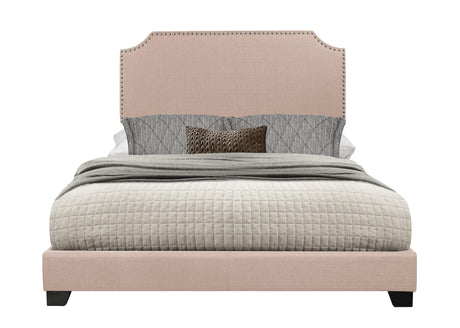 Miranda Beige King Upholstered Bed by Homelegance at Eve Furniture
