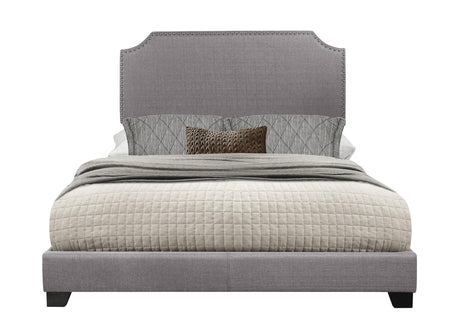 Miranda Gray King Upholstered Bed by Homelegance at Eve Furniture