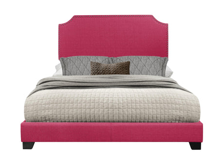 Miranda Pink Full Upholstered Bed by Homelegance at Eve Furniture