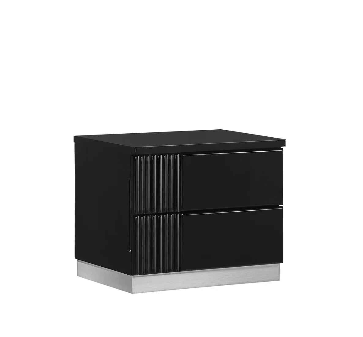 Modena Black LED Italian Bedroom Set by New Era Innovations at Eve Furniture