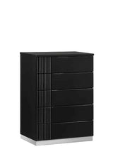 Modena Black LED Italian Bedroom Set by New Era Innovations at Eve Furniture