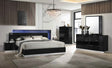 Modena Black LED Italian Bedroom Set by New Era Innovations at Eve Furniture