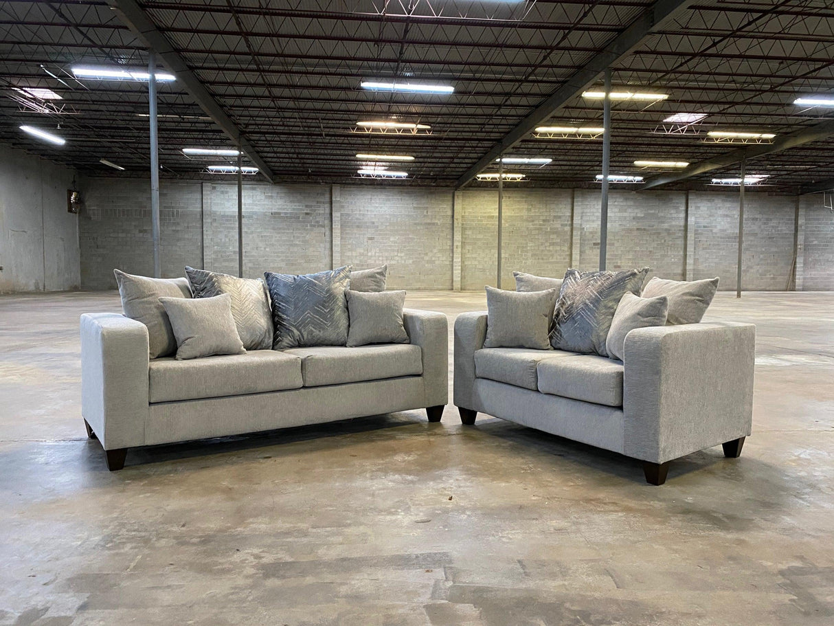 Monroe Dove Sofa & Loveseat by Happy Homes at Eve Furniture