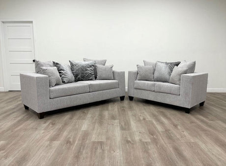 Monroe Dove Sofa & Loveseat by Happy Homes at Eve Furniture