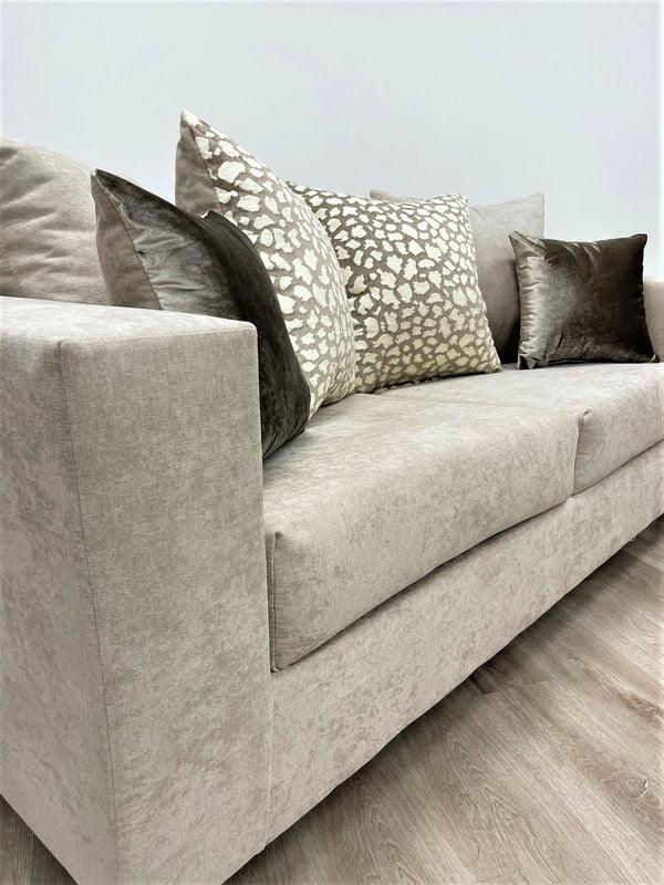 Monroe Hollywood Beige Sofa & Loveseat by Happy Homes at Eve Furniture