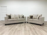 Monroe Hollywood Beige Sofa & Loveseat by Happy Homes at Eve Furniture