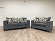 Monroe Steel Sofa & Loveseat by Happy Homes at Eve Furniture