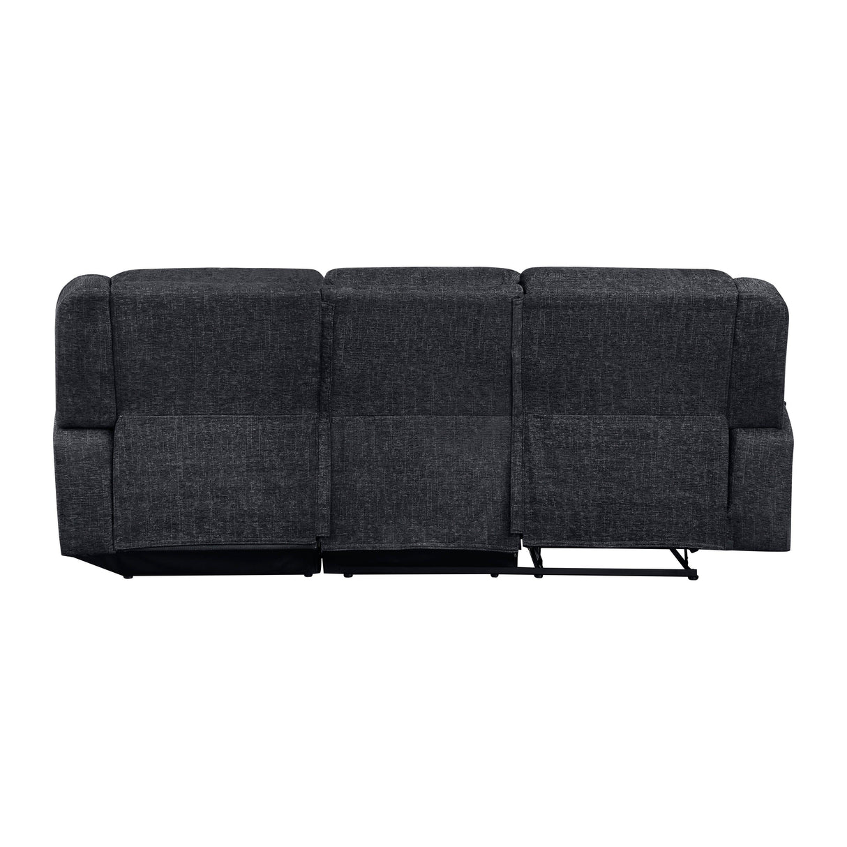 Monterey Black 2-Piece Reclining Sectional with Right Chaise by Homelegance at Eve Furniture